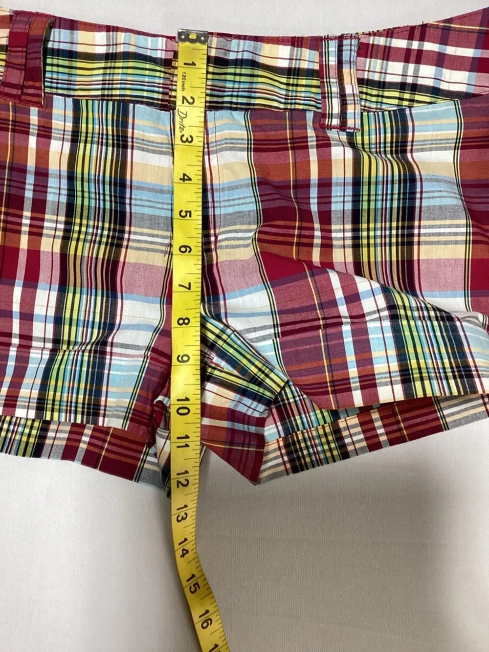 Y2K Bugle Boy Red Plaid Cotton Blend Low Rise Shorts